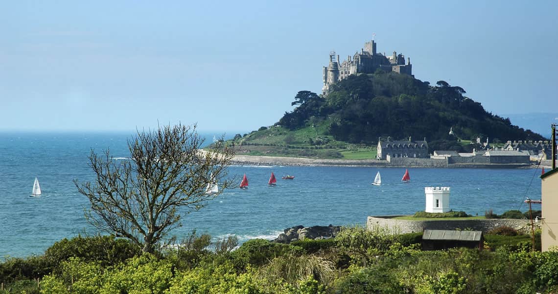 View to St Michaels Mount from the cottages
